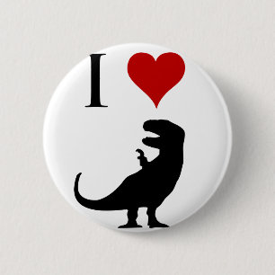 Ik hou van dinosaurussen - T-Rex Ronde Button 5,7 Cm
