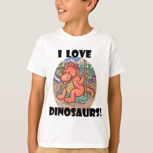 Ik hou van dinosaurussen! t-shirt (Voorkant)