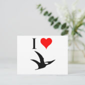 Ik hou van dinosaurussen - terodactyl briefkaart (Staand voorkant)