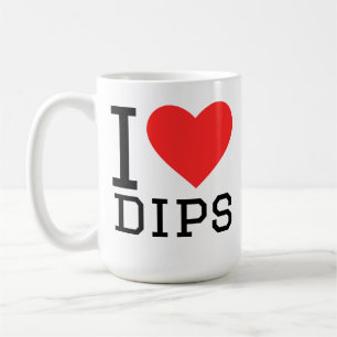 Ik hou van dips koffiemok