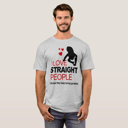 Ik hou van directe mensen t-shirt (Voorkant volledig)