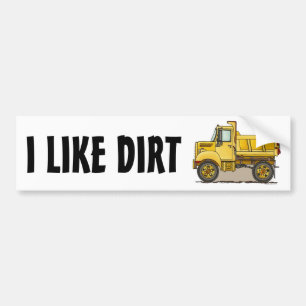 Ik hou van Dirt Little Dump Truck Bumpersticker