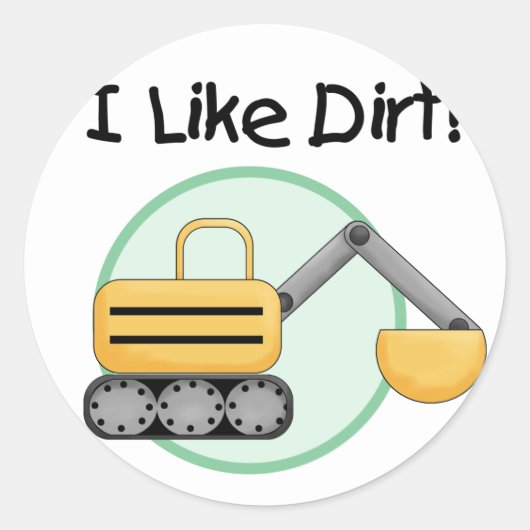 Ik hou van Dirt Tshirts en geschenken Ronde Sticker (Voorkant)