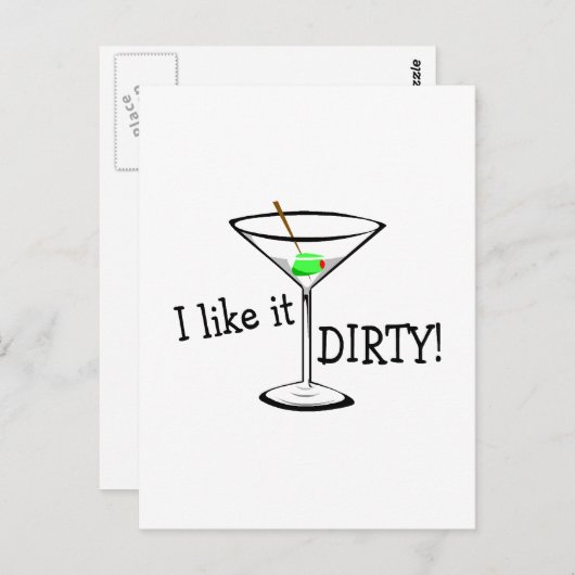 Ik hou van Dirty Martini 3 Briefkaart (Voorkant / Achterkant)