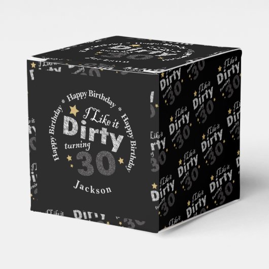 Ik hou van Dirty Turning 30 | 30e verjaardag Bedankdoosjes (Voorkant Zijde)