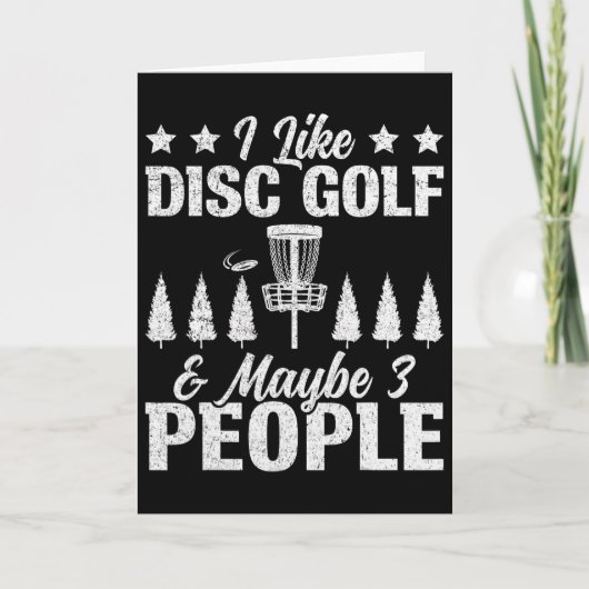 Ik hou van Disc Golf - Disc Golf Sket Design Disc Kaart (Voorkant)