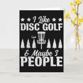 Ik hou van Disc Golf - Disc Golf Sket Design Disc Kaart (Gele Bloem)