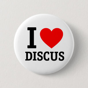 Ik hou van Discus Ronde Button 5,7 Cm