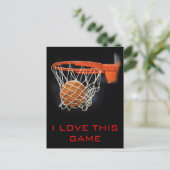 Ik hou van dit spel basketbal Briefkaart (Staand voorkant)