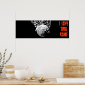 Ik hou van dit spel - Basketbal Panoramic Poster (Keuken)