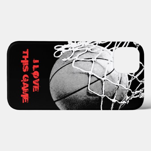 Ik hou van dit spelletje Basketball Case-Mate iPhone Case (Achterkant (horizontaal))
