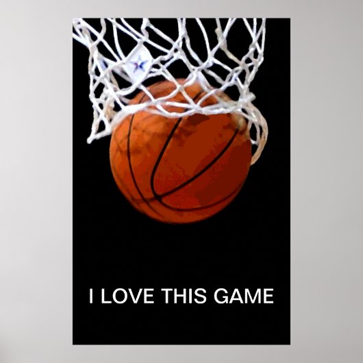 Ik hou van dit spelletje close-up Basketball Poste Poster (Voorkant)