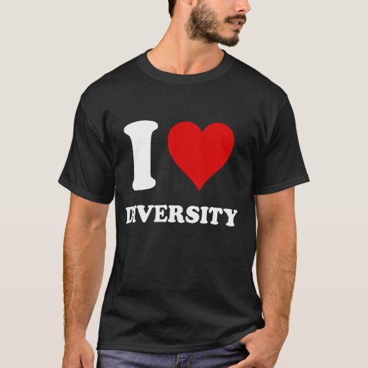 Ik hou van diversiteit t-shirt (Voorkant)