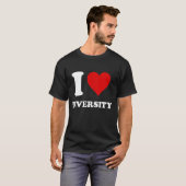 Ik hou van diversiteit t-shirt (Voorkant volledig)