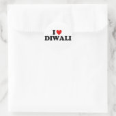 Ik hou van diwali ronde sticker (Tas)