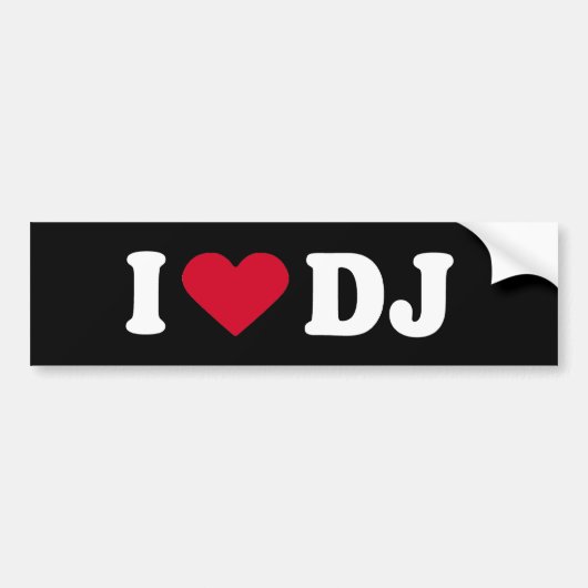 Ik hou van DJ Bumpersticker (Voorkant)