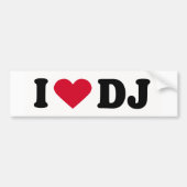 IK HOU VAN DJ BUMPERSTICKER (Voorkant)