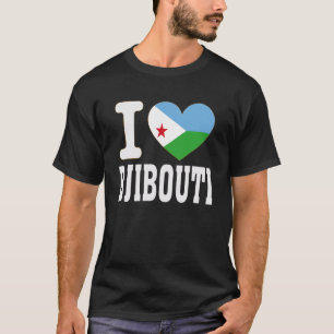Ik hou van Djibouti Hart Souvenir Liefhebbers Trot T-shirt