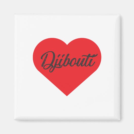 Ik hou van Djibouti Magneet (Voorkant)