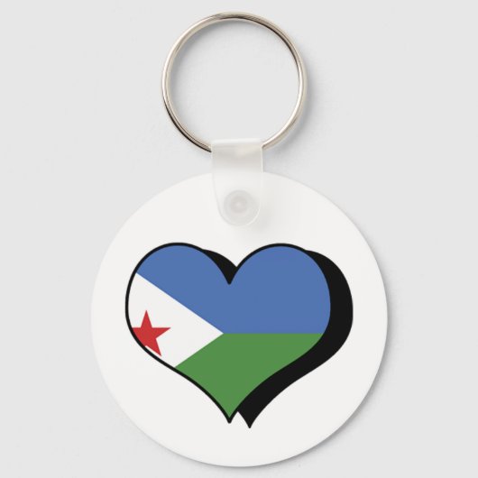 Ik hou van Djibouti Sleutelhanger (Voorkant)