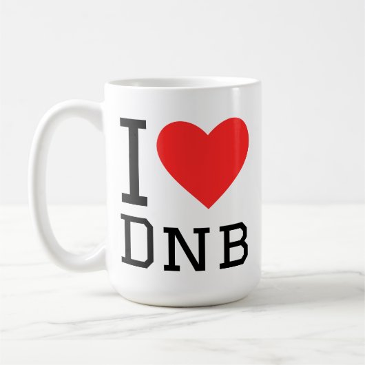 Ik hou van dnb koffiemok (Links)