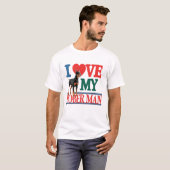 Ik hou van Doberman Dog T-shirt (Voorkant volledig)