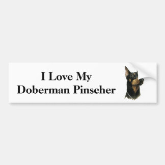 Ik hou van Doberman Pinscher Bumpersticker