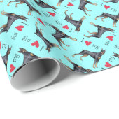 Ik hou van Doberman Pinscher Cadeaupapier (Rol Hoek)