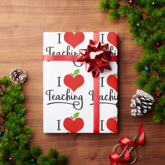 Ik hou van docent cadeaupapier (Feestdagen Geschenken)