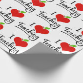 Ik hou van docent cadeaupapier (Hoek)