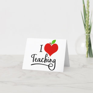 Ik hou van docent feestdagen kaart