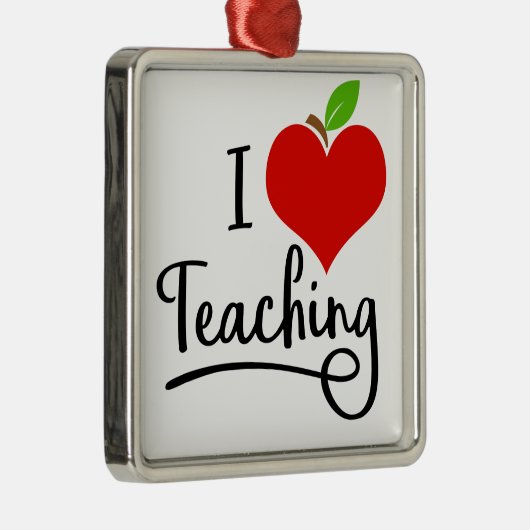 Ik hou van docent metalen ornament (Rechts)