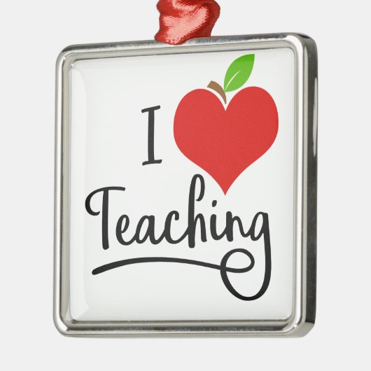 Ik hou van docent metalen ornament (Links)