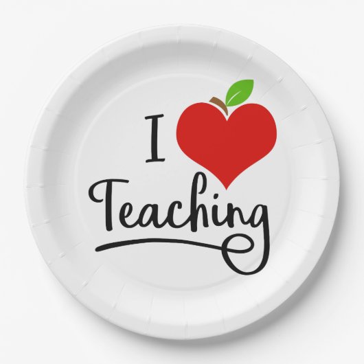 Ik hou van docent papieren bordje (Voorkant)