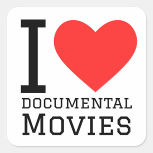 Ik hou van documentaire films vierkante sticker