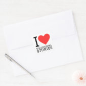 Ik hou van documentaireverhalen vierkante sticker (Envelop)