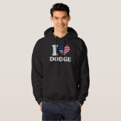 Ik hou van Dodge I hart Dodge Hoodie (Voorkant volledig)