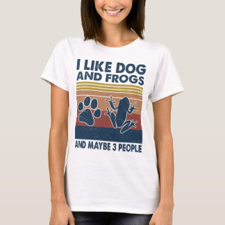 Ik hou van Dog en Kikkers, misschien 3 mensen die  T-shirt