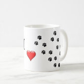 Ik hou van Dogs Coffee-Mok Koffiemok (Voorkant rechts)