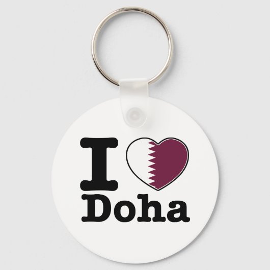 Ik hou van Doha Sleutelhanger (Voorkant)