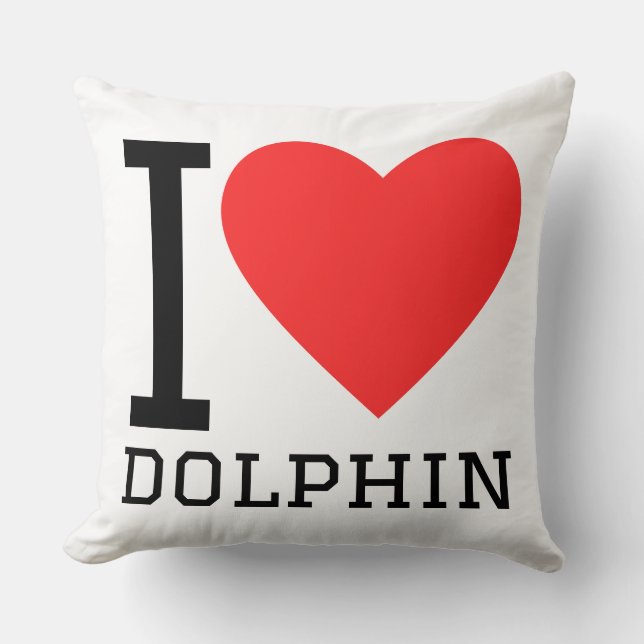 Ik hou van dolfijn  kussen (Voorkant)