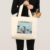 Ik hou van dolfijnen! Dolphin-foto Grote Tote Bag (Voorkant (product))