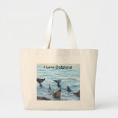 Ik hou van dolfijnen! Dolphin-foto Grote Tote Bag (Voorkant)