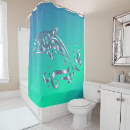 Ik hou van dolfijnen douchegordijn