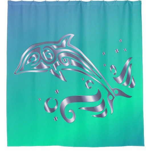 Ik hou van dolfijnen douchegordijn (Voorkant)