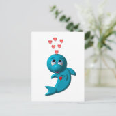 Ik hou van dolfijnen - Ik hou van je Briefkaart (Staand voorkant)