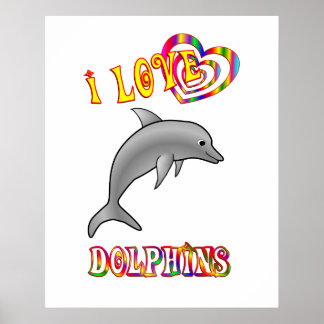 Ik hou van dolfijnen poster
