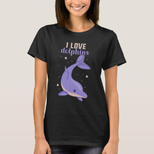 Ik hou van dolfijnen schattige meisjes dolfijn t-shirt