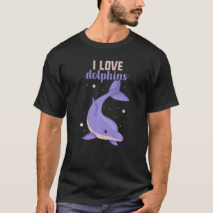 Ik hou van dolfijnen schattige meisjes dolfijn t-shirt