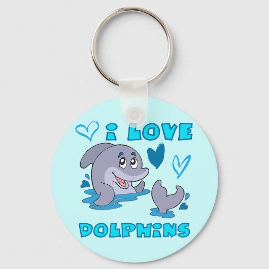 Ik hou van dolfijnen sleutelhanger (Voorkant)